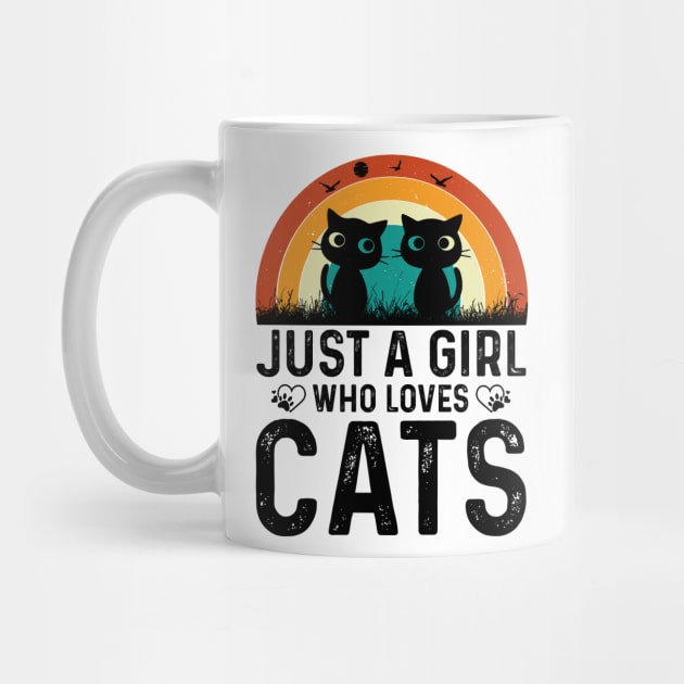 just a girl who loves cats t shirt by rissander